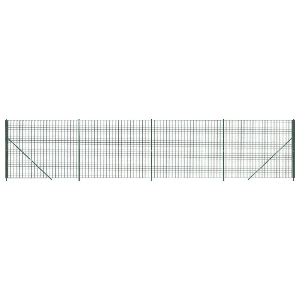 Recinzione Metallica con Flangia Verde 2x10 m 154150