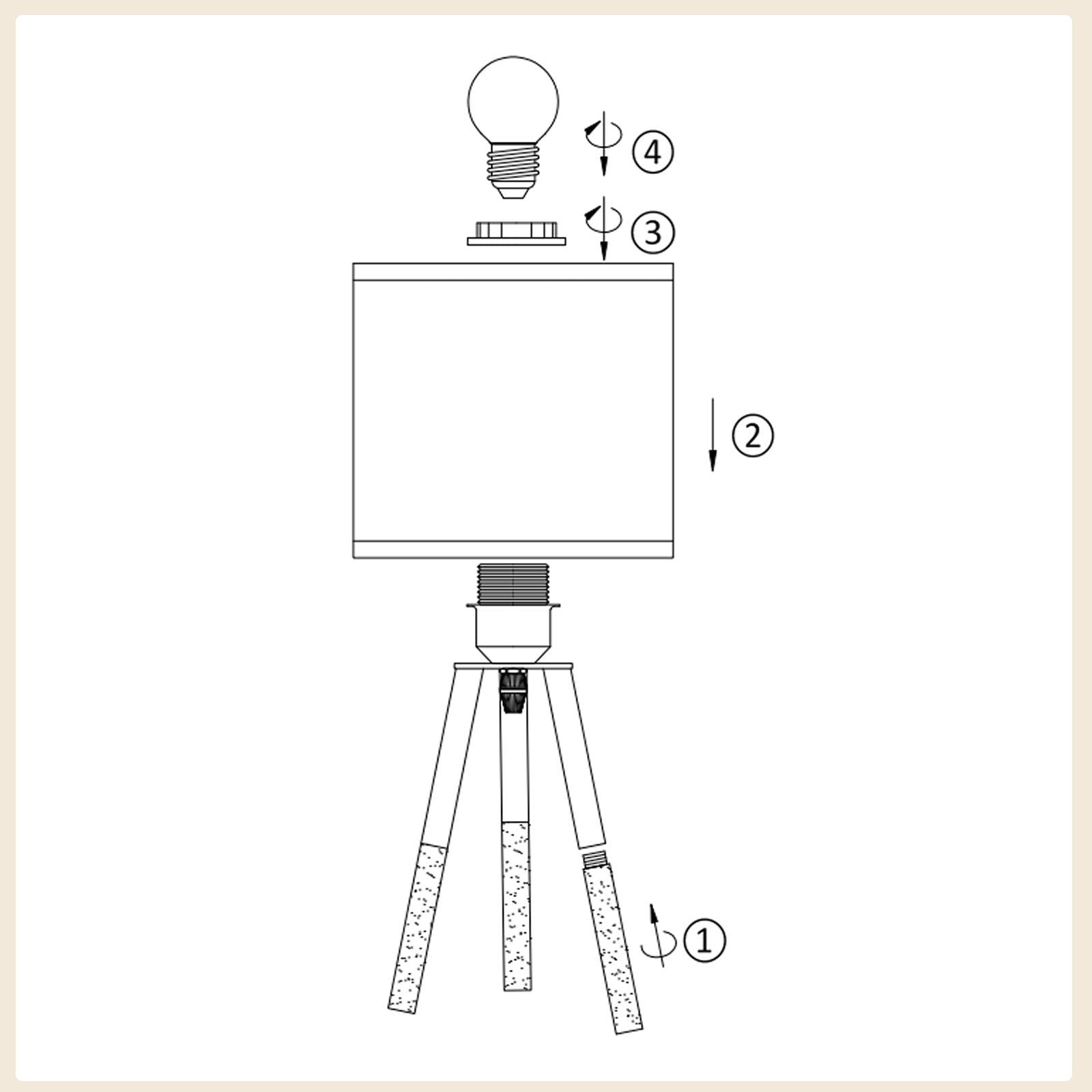 ZMH Lampada da tavolo LED E27 per camera da letto comodino