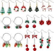 Decorazioni di Natale festive con albero di Natale e palla a rintocchi - Set da 10 pezzi