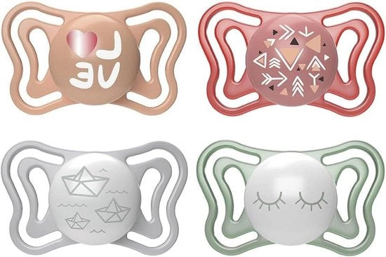 Flessibilità per Faccia per Bambini 16-36 Mesi con Silenziatore in Silicone e Luce Rosso 4 Pezzi