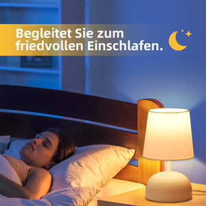 ZMH Lampada da tavolo E14 bianco lampada da comodino moderna 40W adatta per camere da letto e uffici