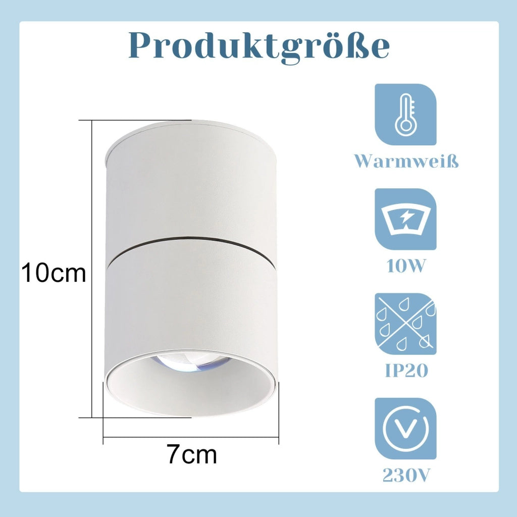 ZMH Faretto da soffitto LED bianchi 1 luce plafoniera design tramonto moderno per camera letto corridoio