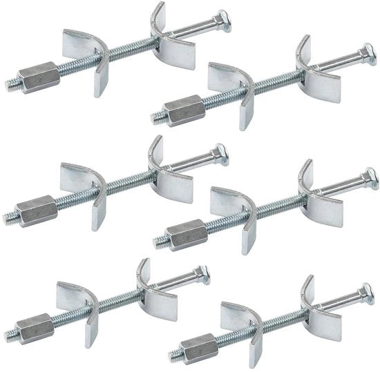 6 pezzi di viti di fissaggio per tavoli da lavoro 150 mm - argento