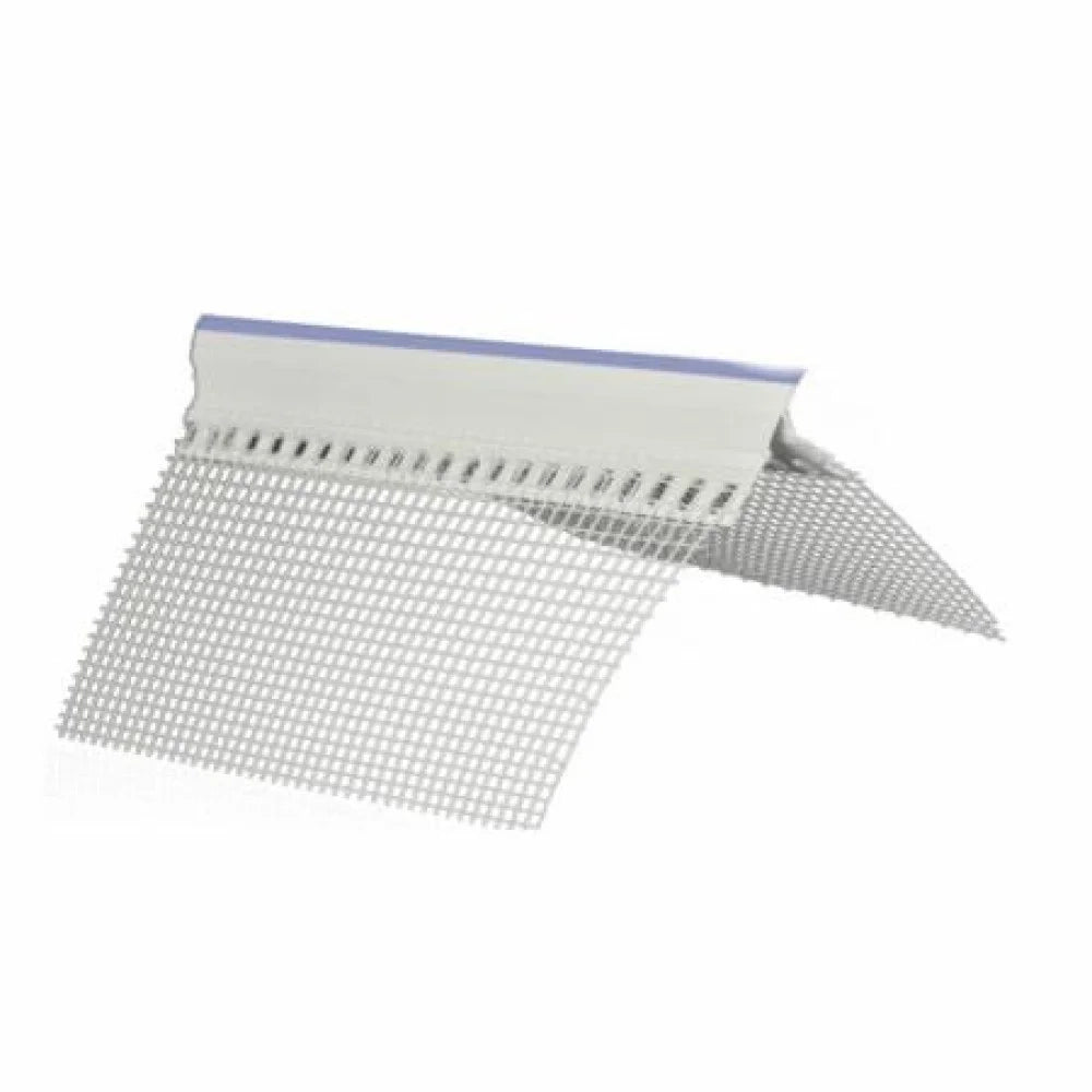 Paraspigolo in plastica con gocciolatoio e rete l.2,5 1ml