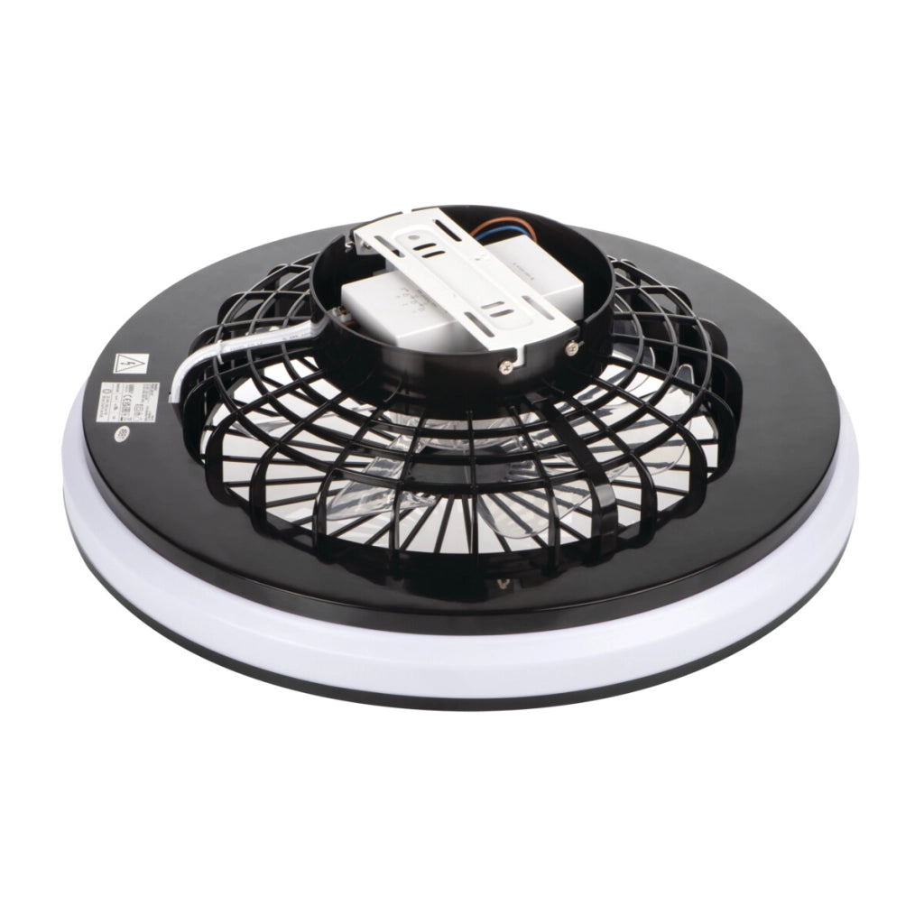 Plafoniera LED CCT con ventilatore PLAVE nera Kanlux 38033