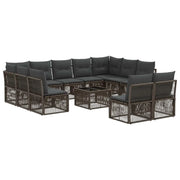 Set Divano da Giardino 12 pcs Grigio polyrattan 3434378