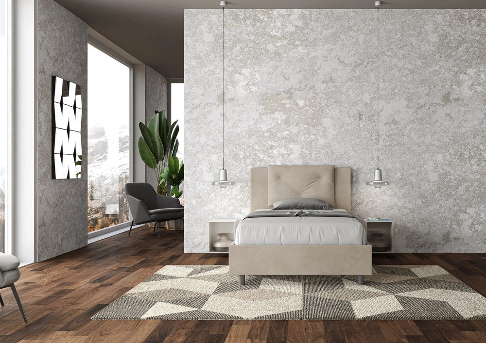Letto 1 Piazza e Mezzo 120x210 cm con Rete Appia Sabbia
