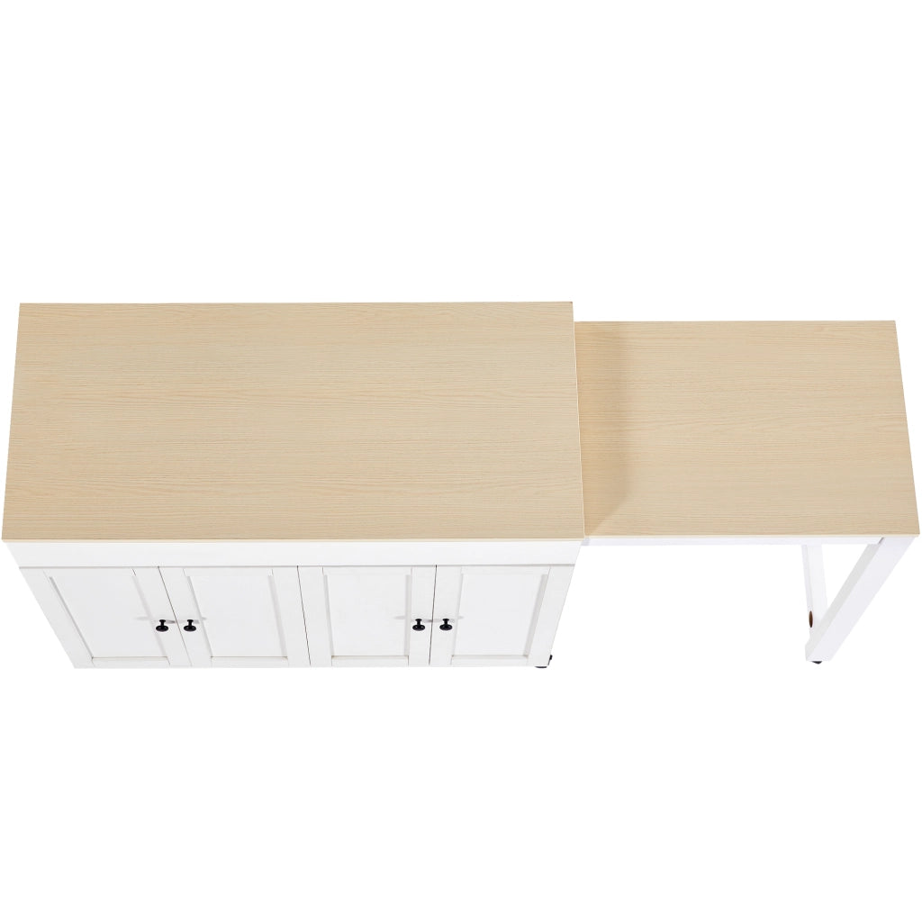 TAVOLO BAR Allungabile 117-180x50x94,6 cm Bianco MDF