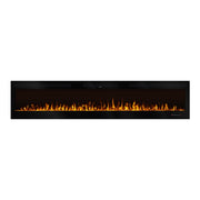 Camino Elettrico da Incasso 54,4x254x14 cm Effetto Fiamma 1500W Fiji Nero