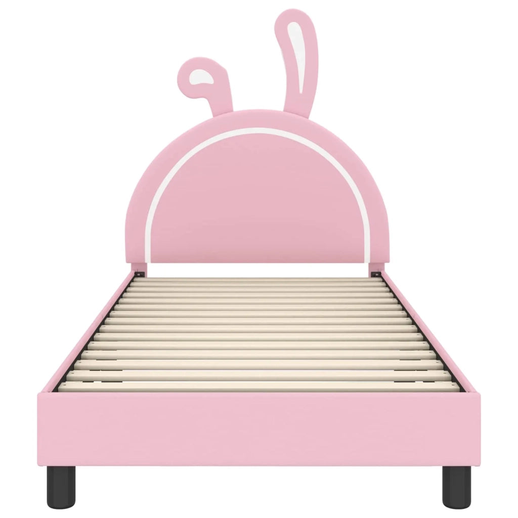 Struttura letto bambini con testata-Giroletto per bambini Rosa 90 x 190 cm PU 192816