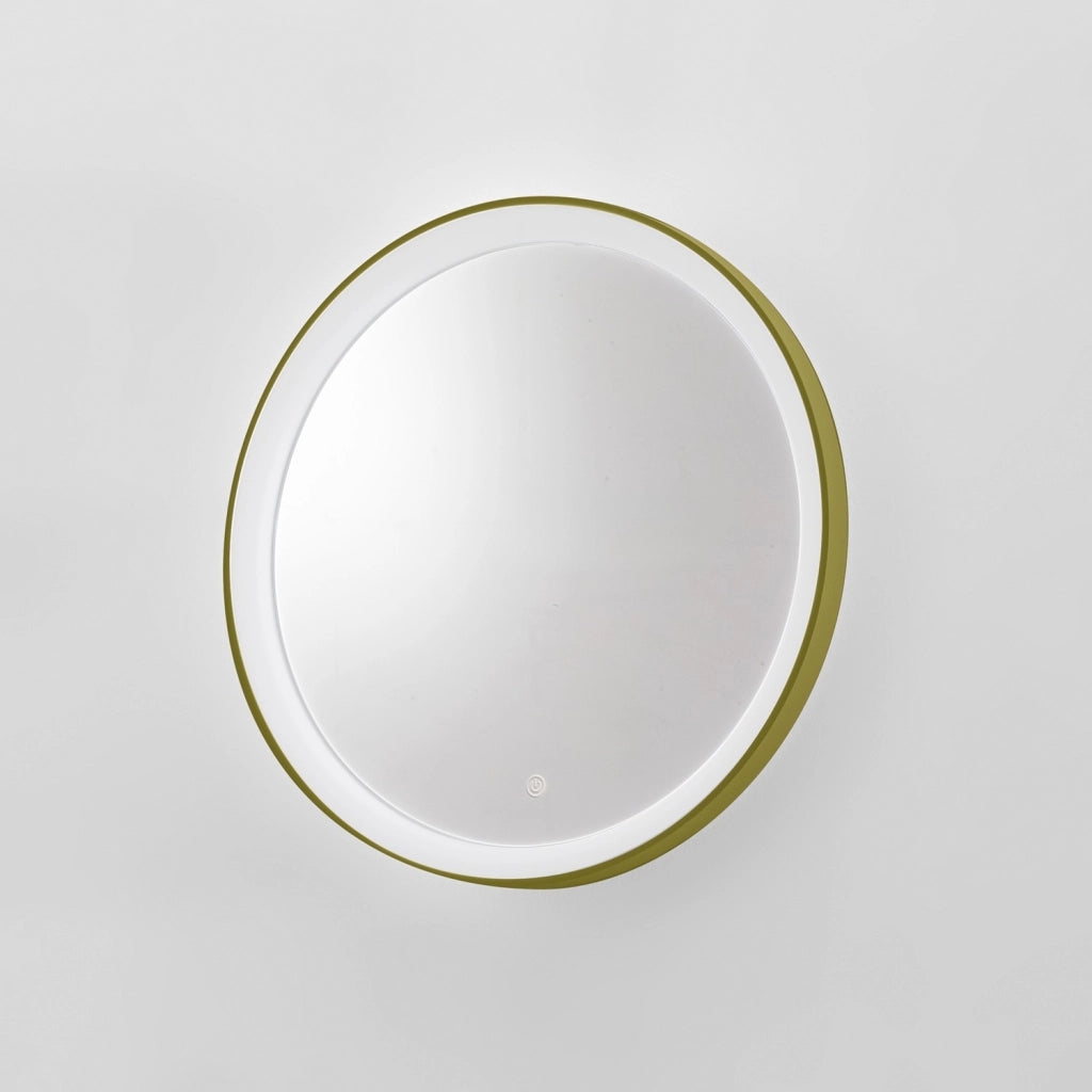 Krizia Applique Led 25W con Specchio, Antiappannamento, Dimmerabile Touch CCT 3000K-4000K, Struttura in Alluminio Verde Salvia - Gealuce