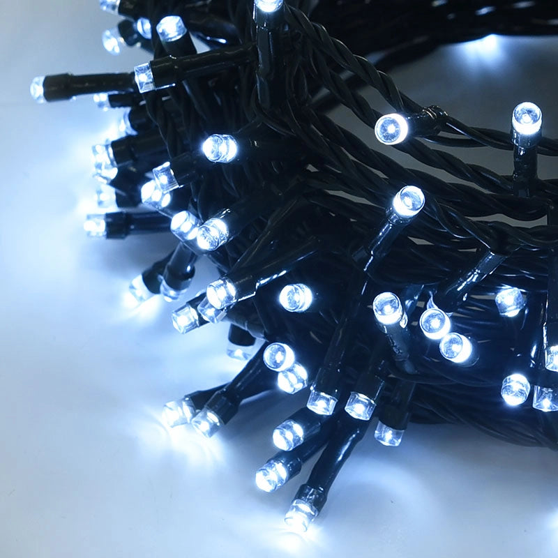 CATENA LUMINOSA NATALIZIA 720 LED LUCE BIANCA FREDDA RESISTENTE PER INTERNI ED ESTERNI - DECORAZIONI DI ALTA QUALITA' CON PROTEZIONE IP44