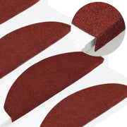 Tappetini Autoadesivi per Scale 15 pz 65x22,5x3,5 cm Rossi 136398