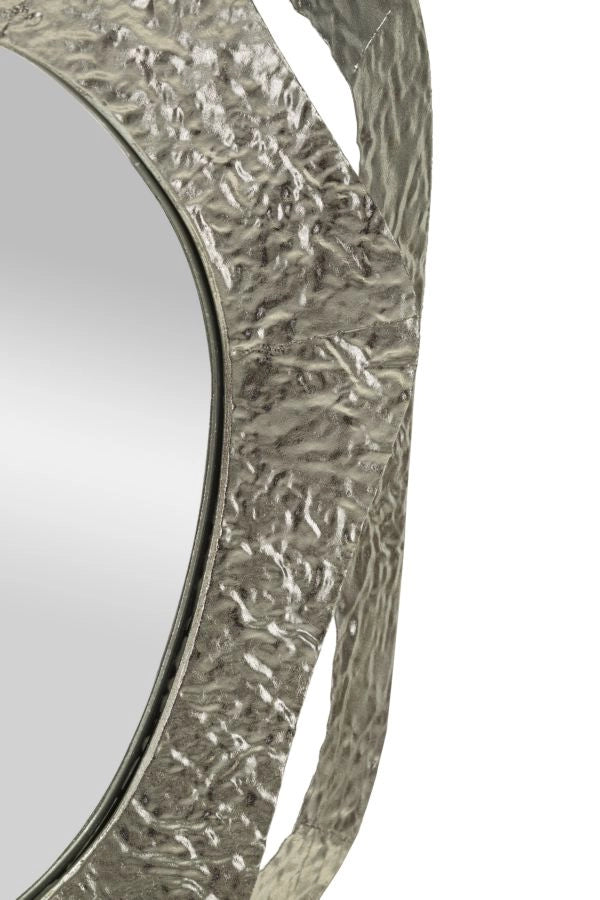 Specchio Aury 66x6x75 cm in Metallo e Specchio Argento