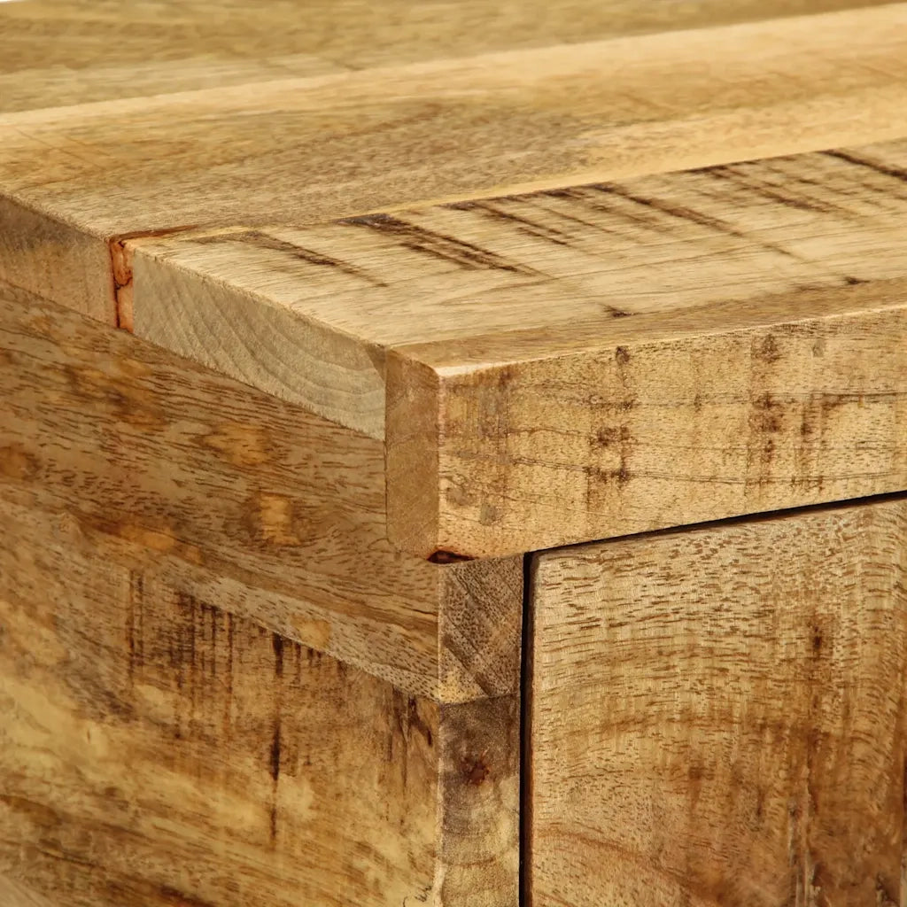 vidaXL Comodino a Parete in Legno Grezzo Massello di Mango