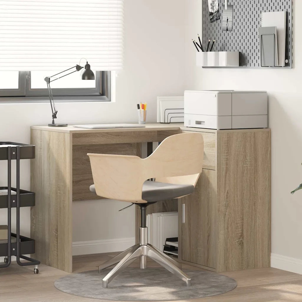 Scrivania | Tavolo da Ufficio ad angolo con cassetto Rovere Sonoma 102 x 88 x 75 cm