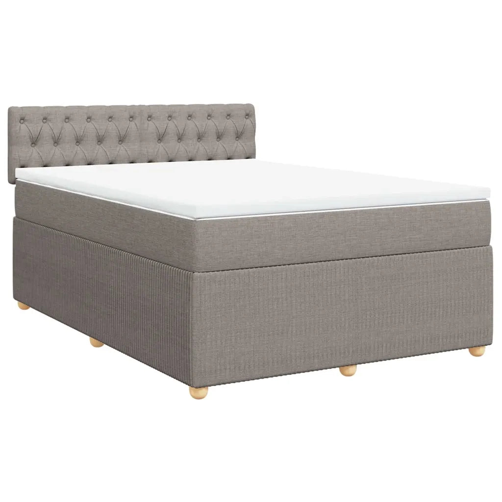 Giroletto a Molle con Materasso Tortora 140x190 cm in Tessuto