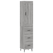Credenza | Madia | Buffet da pranzo | Armadio da pranzo Grigio Sonoma 34,5x34x180 cm in Legno Multistrato