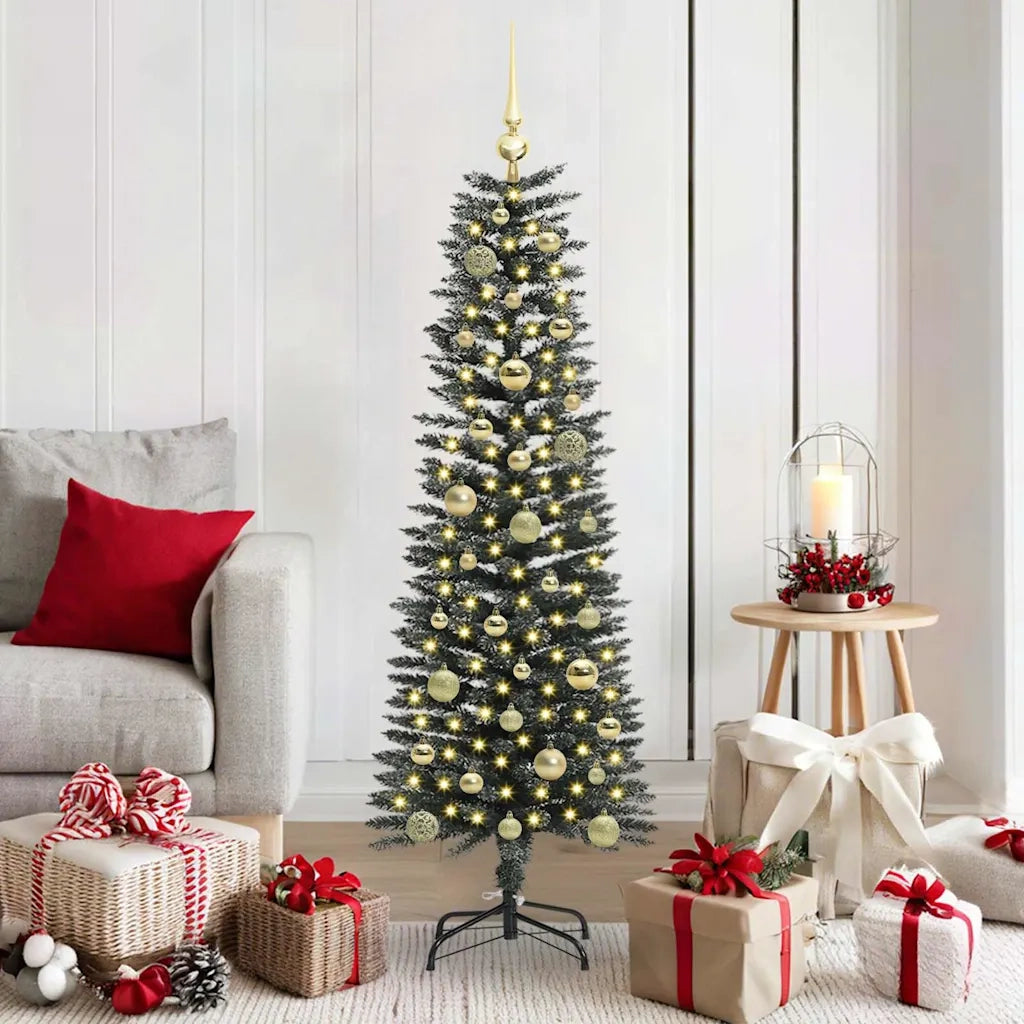 Albero di Natale artificiale con 150 LED Verde 150 cm 3395932