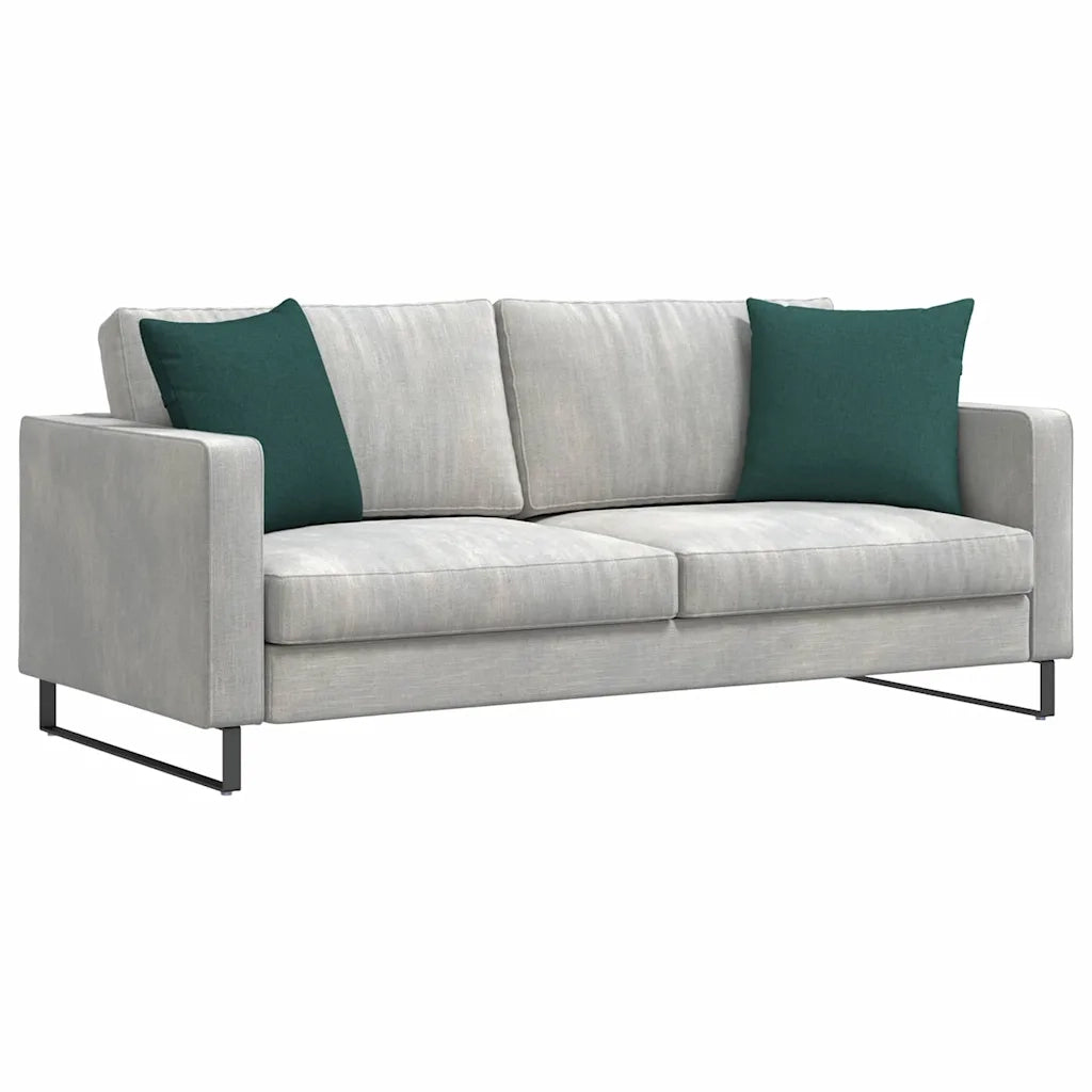Cuscini da Divano 2 pz-Set di 2 Cuscini per Sofa Verde Scuro 45 x 45 cm Tessuto