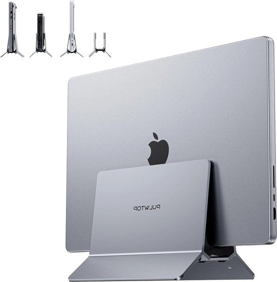 Stazione di lavoro verticale - stazione di lavoro verticale compatibile con MacBook Air & Pro, Mac Mini, iPad e altri laptop - stazione di lavoro in alluminio per MacBook