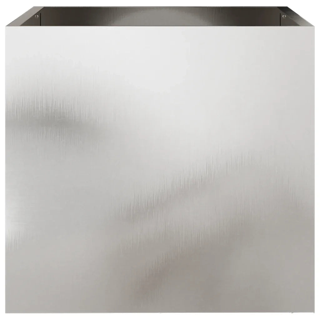 Fioriere 2 pz Argento 42x40x39 cm in Acciaio Inox 841556