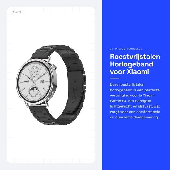 Cinturino in acciaio inossidabile per orologio Xiaomi Watch S4 41 mm