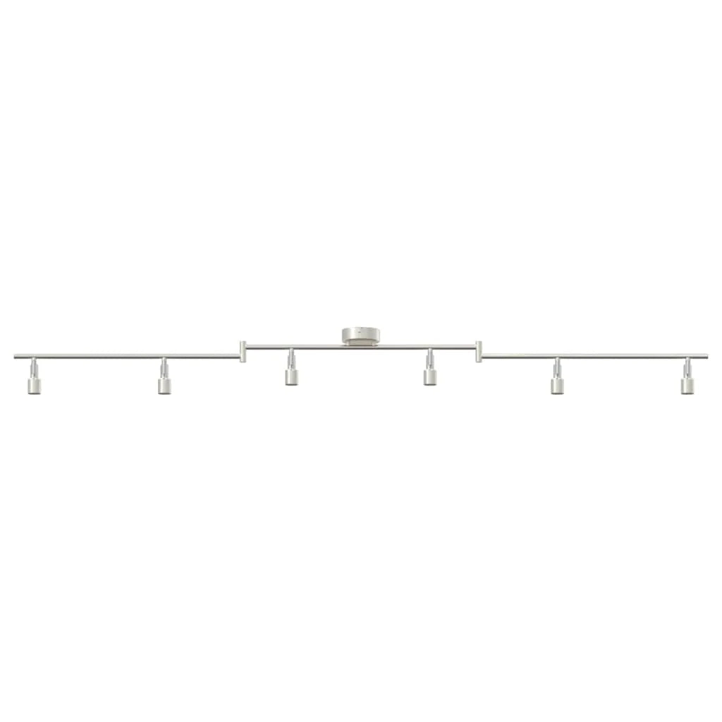 Faretto da soffitto moderno orientabile per interni 176,5 x 9,5 x 14 cm in acciaio nichel spazzolato 02_0058317
