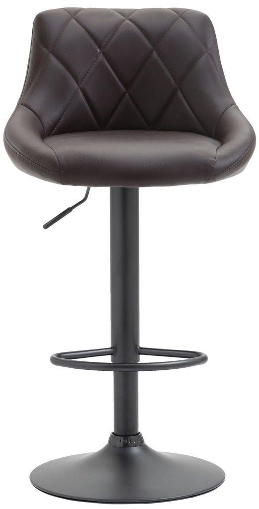 Sgabello Lazio in similpelle marrone,nero
