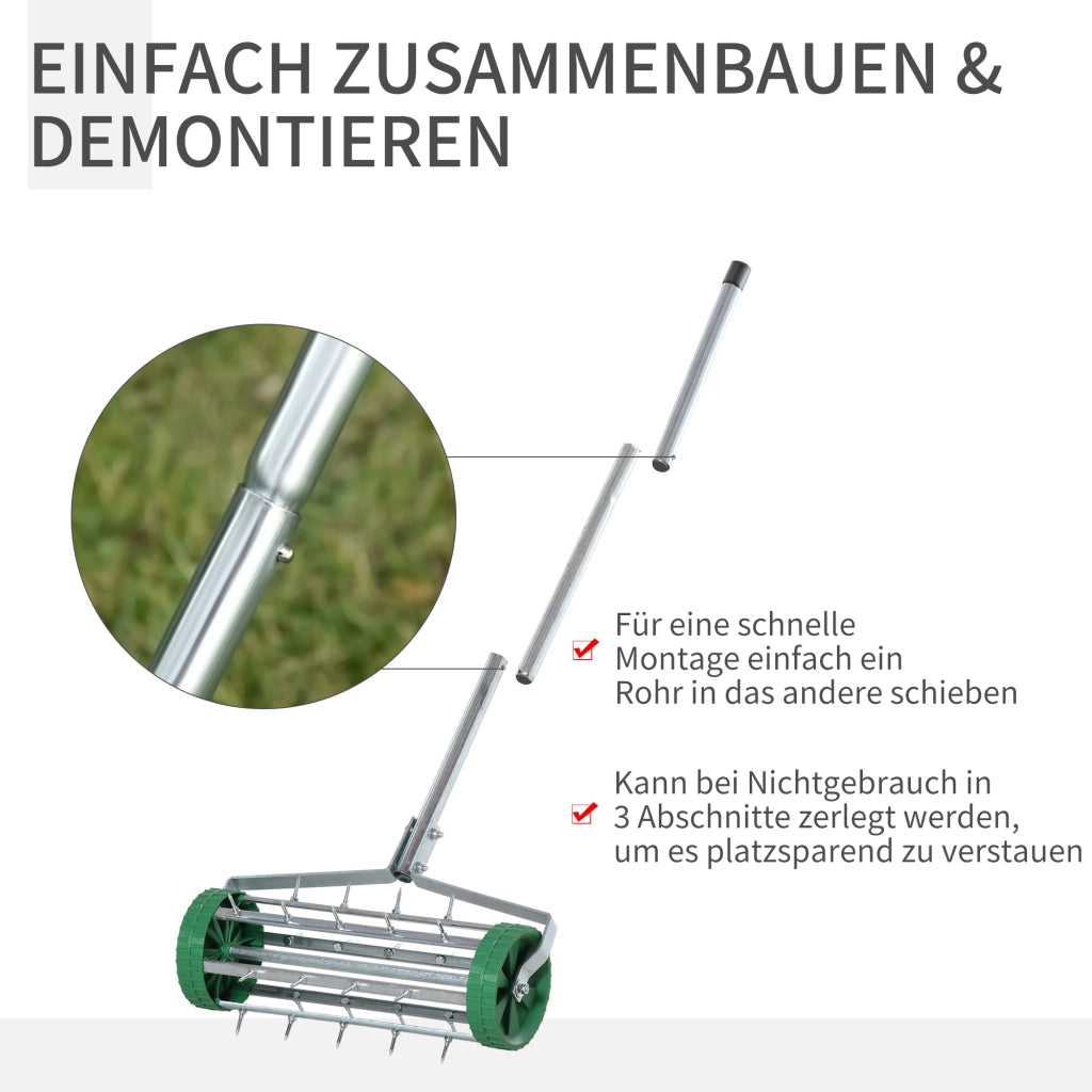 Aeratore per Prato Manuale con Cestello ¨C Zephmum ¨C 43.5cm