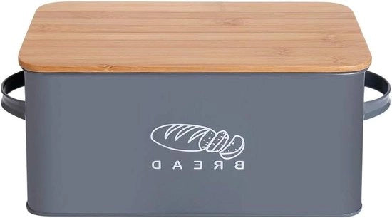 Contenitore di conservazione del pane con coperchio in bambù, dimensioni 37 * 19 * 17 cm - Organizzatore della cucina