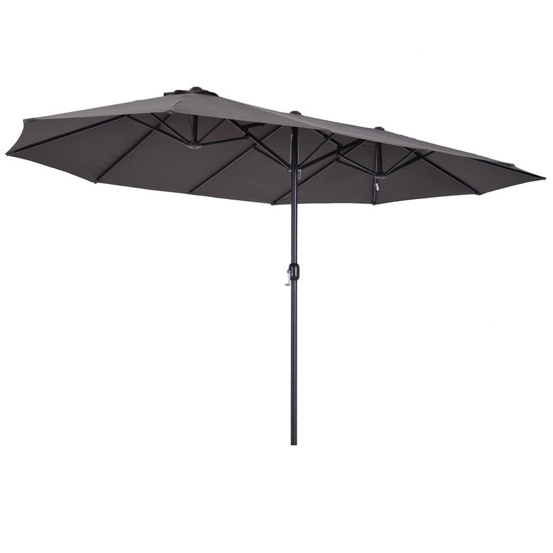 OMBRELLONE DOPPIO TETTUCCIO DA ESTERNO 460 X 270 X 240 GRIGIO