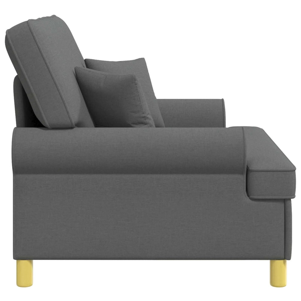 Poltrona con cuscini Grigio Scuro Tessuto 42043505