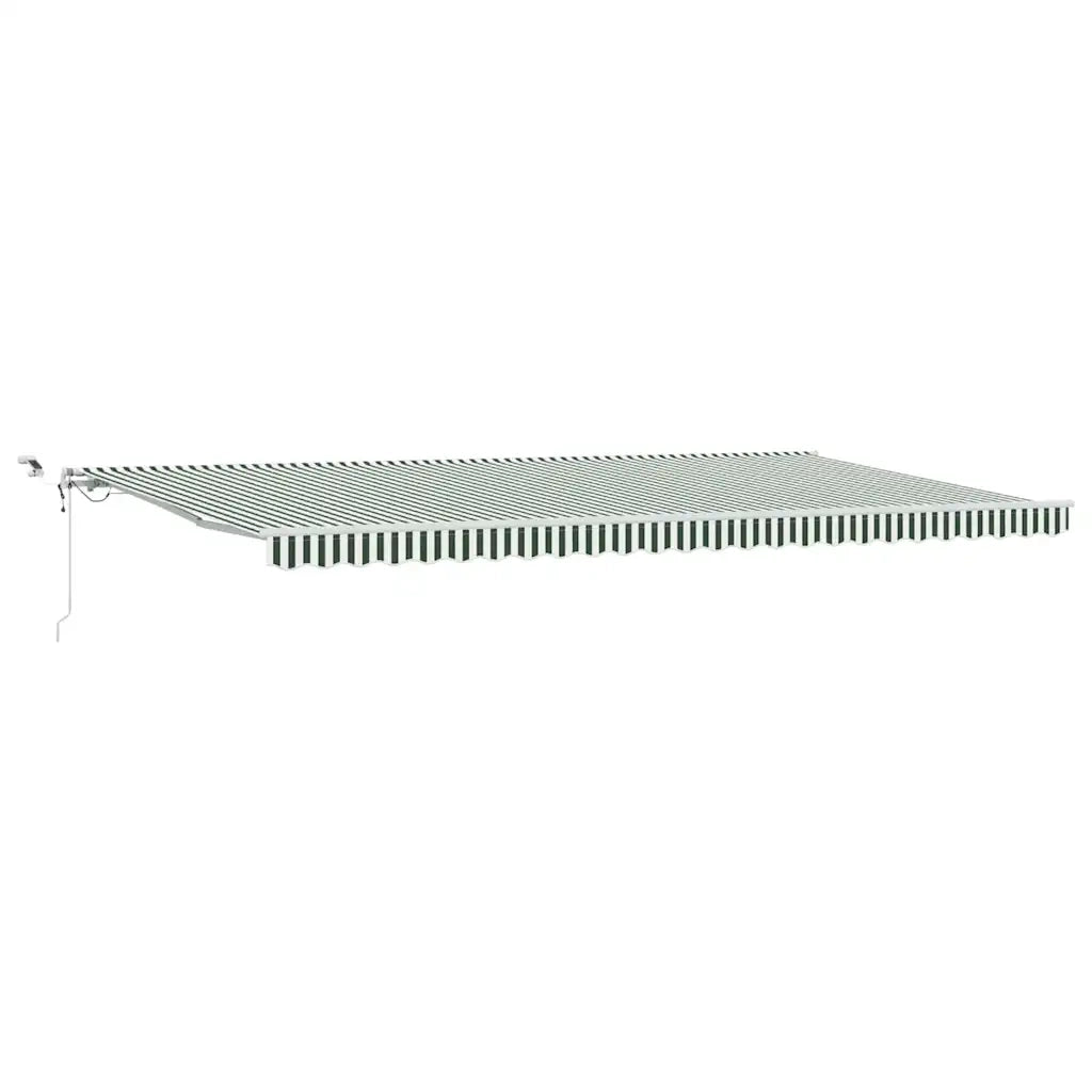 Tenda Retrattile Verde e Bianco 600 × 300 cm 3331696