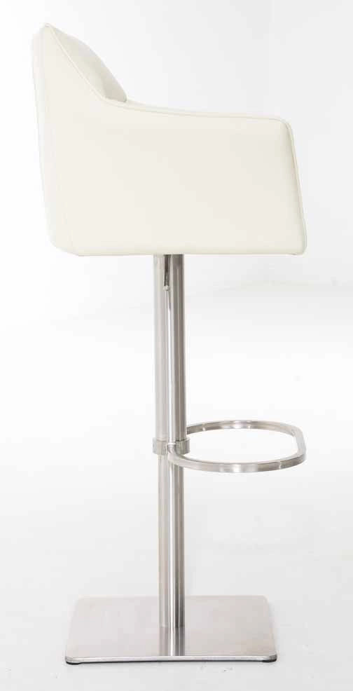 Set 2 sgabelli bar Damaso ecopelle acciaio inox 5