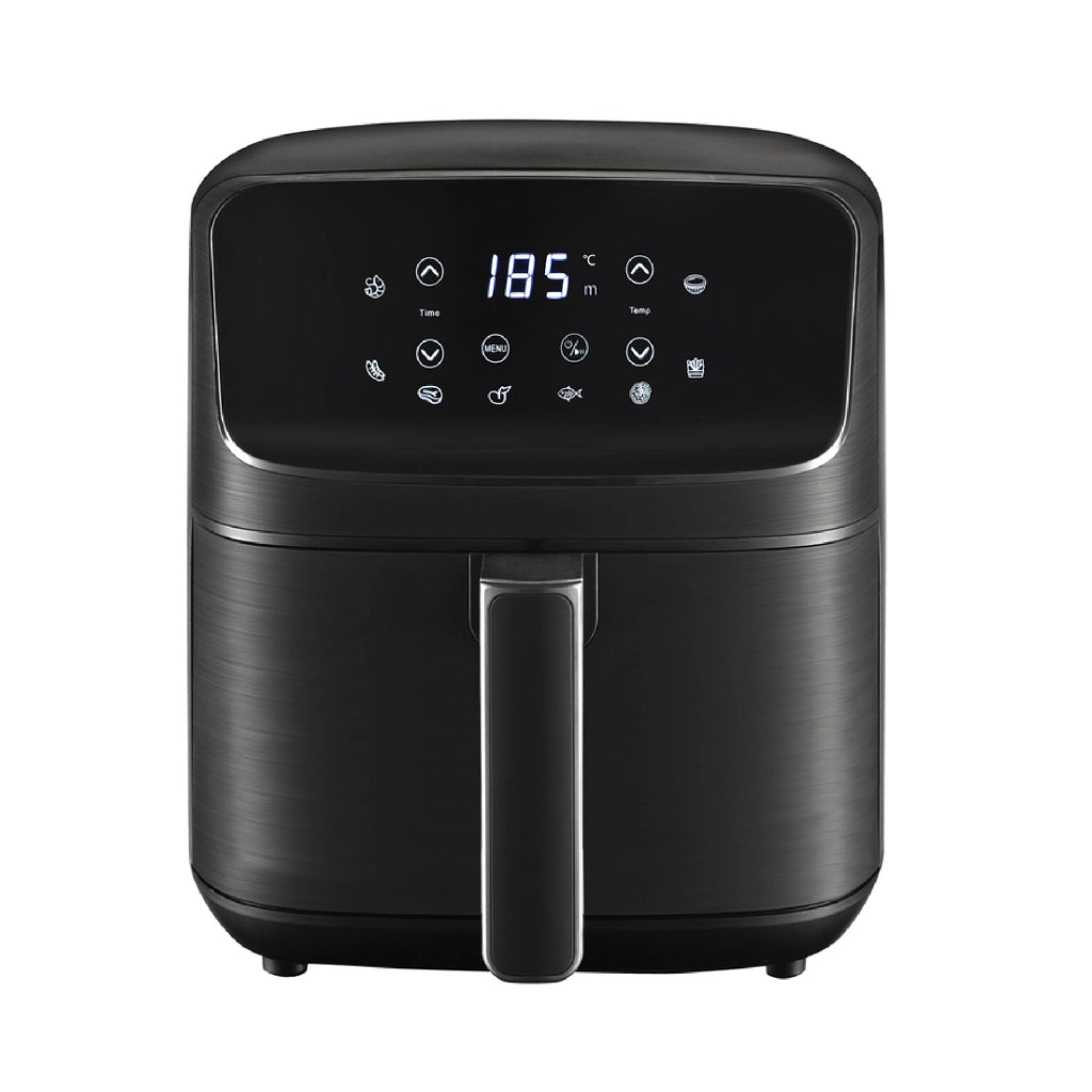 Friggitrice ad Aria 4,2L Digitale con Display LED Touch, 8 Programmi Preimpostati, Temperatura Regolabile, Cestello Antiaderente Estraibile, 1500W, Nero  4.2 Litri - Nero
