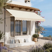 Retractable Awning, Cream, 400x150 Cm, Fabric And Steel