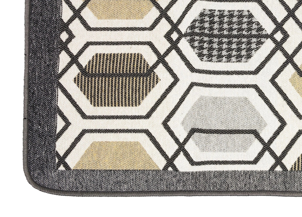Tappeto Bagno Doccia Antiscivolo Mod. Vietri Tappetino Super Assorbente Cotone Pelo Corto - 60x120 - Beige