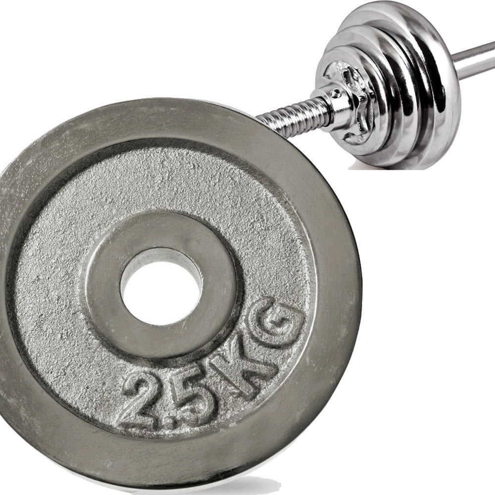 Trade Shop - Disco Olimpico In Acciaio Piastra Pesi Per Bilanciere Manubri Da 2,5kg Foro 30mm -