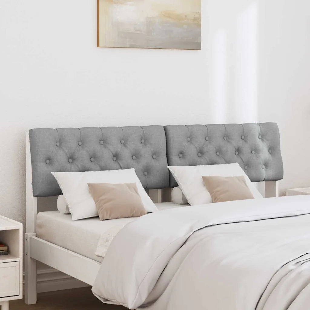 Testiera imbottita Grigio chiaro 160 cm Pino massello 879168