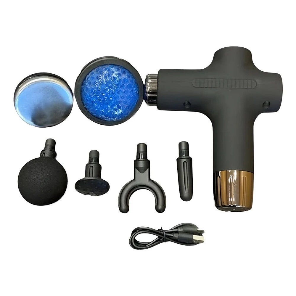 Trade Shop - Pistola Massaggiatore A Percussione Portatile Senza Fili Massaggio A Impatto Caldo/freddo -