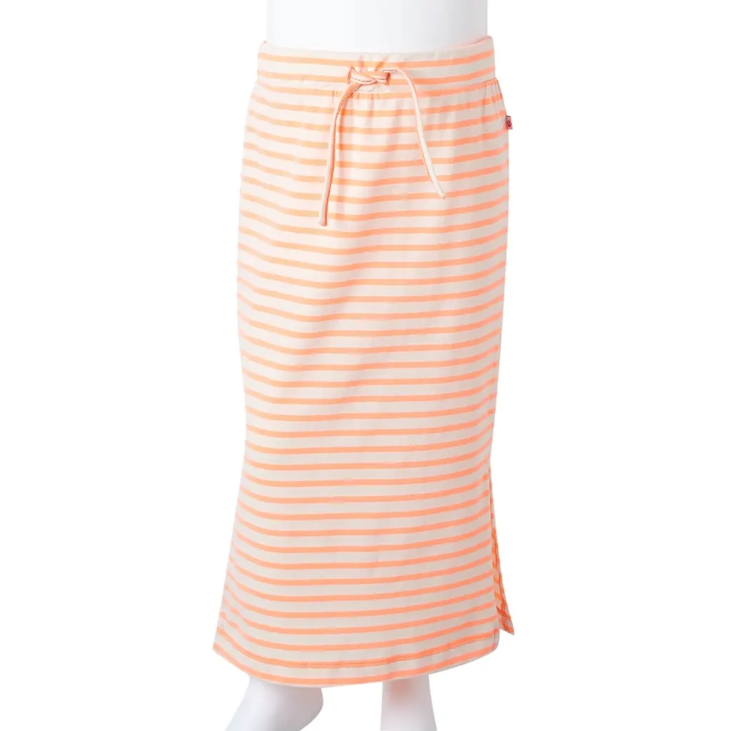Gonna Dritta da Bambina a Righe Arancione Fluorescente 140 CFW9432560