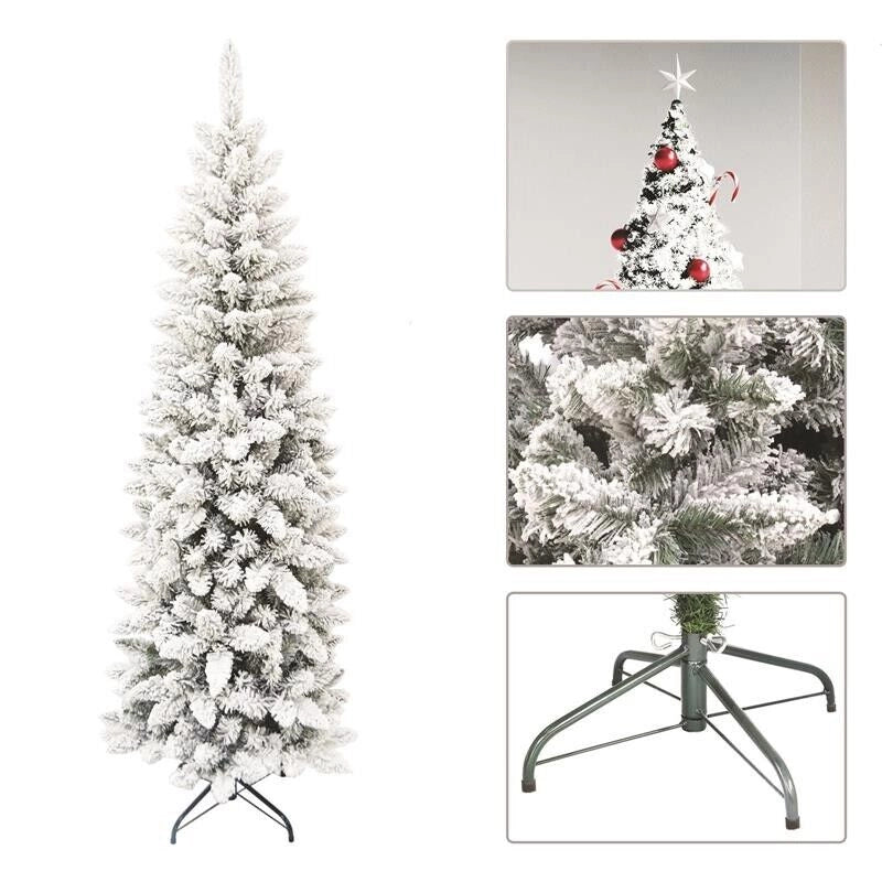MAURY'S ALBERO DI NATALE EXTRA SLIM INNEVATO 180 CM USATO COME NUOVO