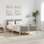 Struttura del letto Grigio chiaro 120 x 200 cm Tessuto