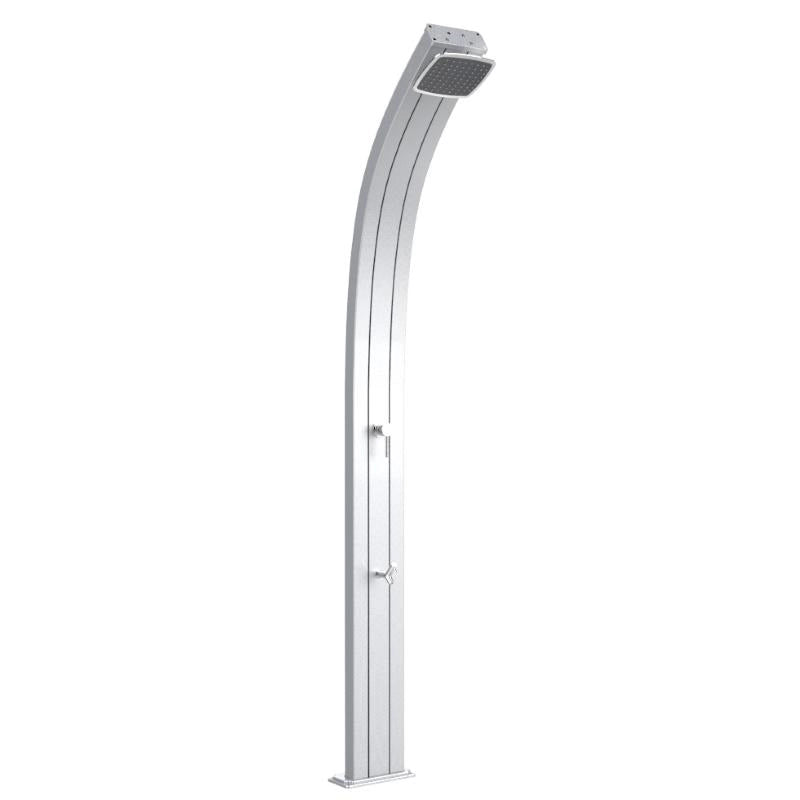 Doccia Tradizionale In Alluminio Spring Con Miscelatore E Lavapiedi Colore Inox Paint Cv-A125/9007