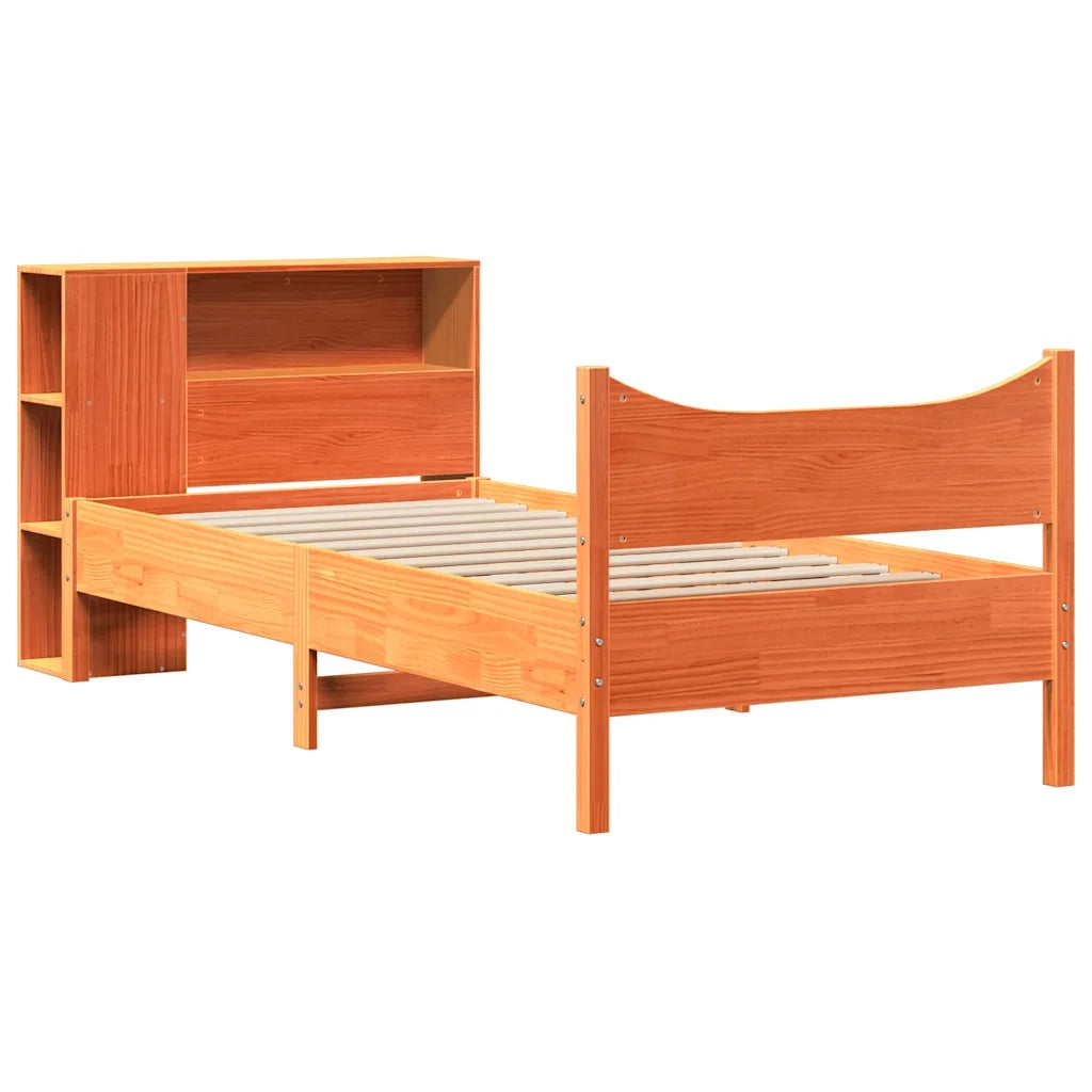 Letto senza Materasso Marrone Cera 75x190 cm in Legno di Pino 3323325