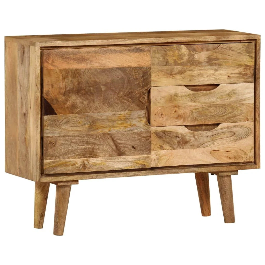 Buffet credenza mobiletto consolle mobile contenitore legno massello di mango 90 cm 4402095