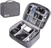 Organizzatore di Cavi Premium - Reistas per Accessori Elettronici - Borsa di Ricarica per Gadget - Impermeabile per USB e Powerbank - Grigio