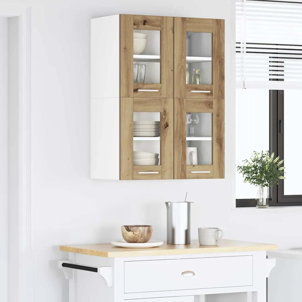Armoire suspendue 2 pc Chêne artisanal Bois d'ingénierie