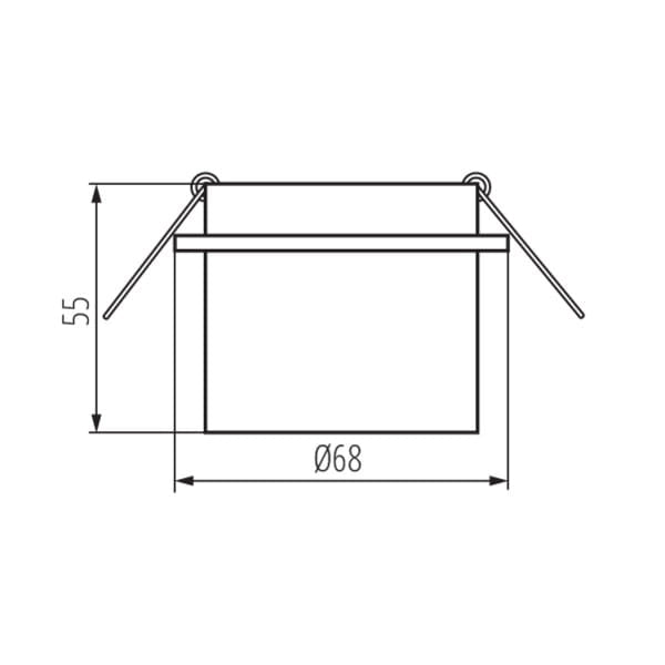Kanlux SPAG 27322 faretto da incasso rotondo nero oro GU10 35W